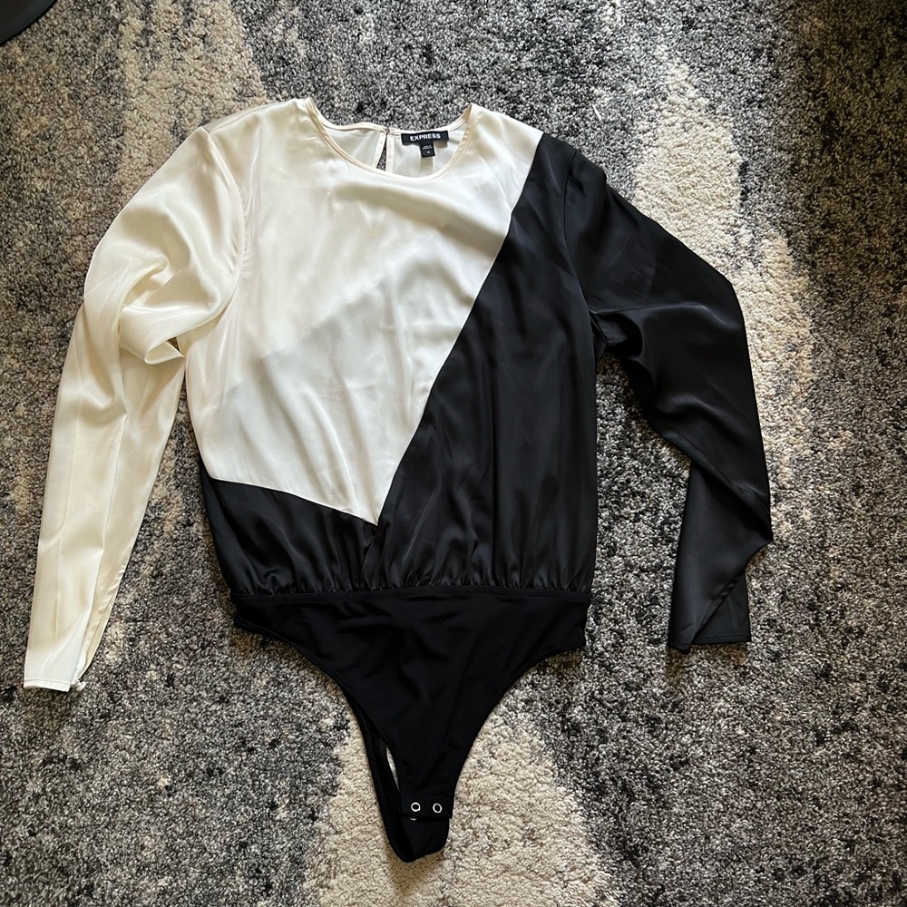 Express Black and White Bodysuit